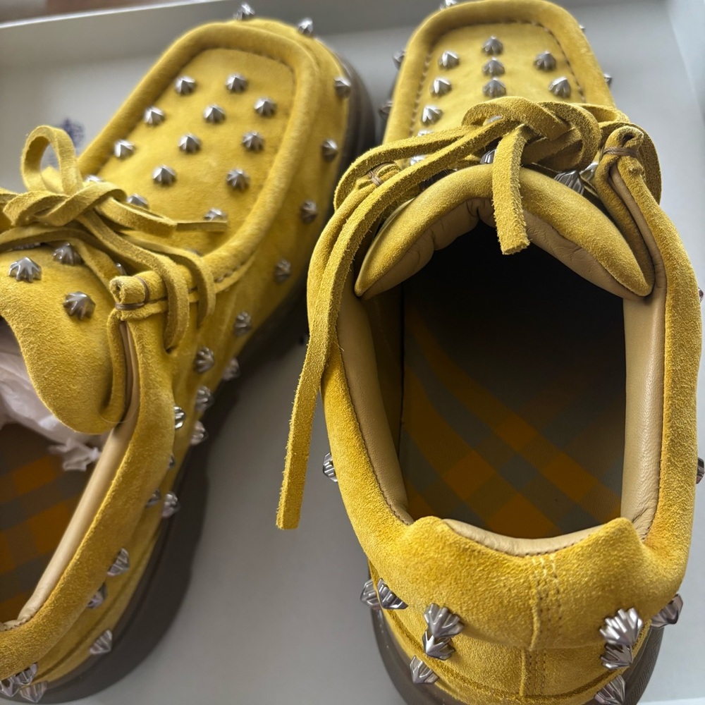 Brand new authentic Burberry men’s leather Spiked shoe loafer - Picture 5 of 8